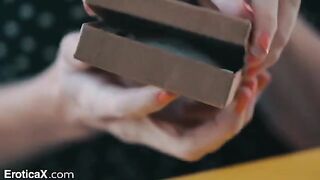 Birthday surprise with a threesome and intense action