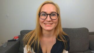 A beautiful girl was interviewed by a man who wanted to get intimate with her