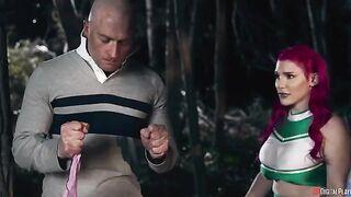 A man roughly fucked a girl in the ass in the recreation area