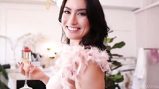 I don't think you can catch me! A sexy surprise in high heels awaits