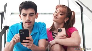 The guy gently fucked a girl with a worn hole in her pussy