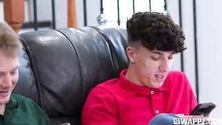 A girl was loved by many, and once they all fucked her on the couch