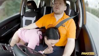 The girl seduced a man while her husband was in the car