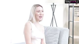 A girl was fucked hard in her pussy during the casting session