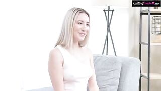 A girl was fucked hard in her pussy during the casting session