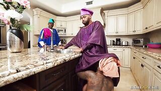 Ebony beauties share a magical black hole that swallows all cum