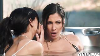 A day in paradise with an elite brunette beauty