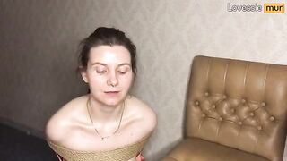 The girl is tied up and fucked roughly in a homemade video