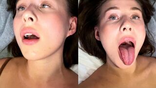 Faking an orgasm, she rolled her eyes and pretended to cum