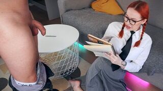 The girl thinks she will have to suck cock again, it happened again