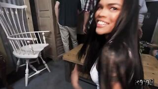 The cutie girl sucks dick, trying to get all the sperm