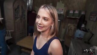 The cutie girl sucks dick, trying to get all the sperm