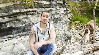 A man found a girl in nature and fucked her hard