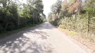An Amazon woman fucked outdoors by a guy in different poses