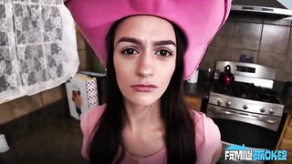 A guy pushed his dick to a cowgirl dress