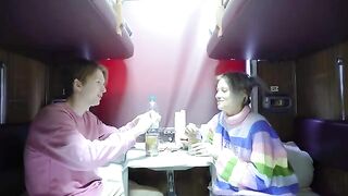 A sexy girl was fucked in the compartment with a hard cock
