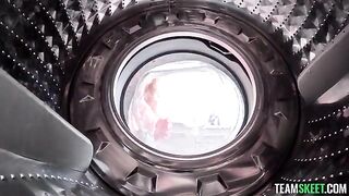 A blonde helps with vibration from the washing machine