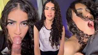 The cute Latina passionately has sex and swallows cum