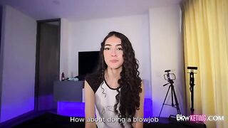 The cute Latina passionately has sex and swallows cum