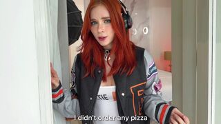 The girl knows what to do if she can't pay, she uses her body