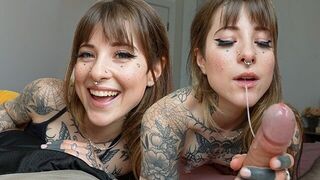 The hot tattooed girl from awlivv gets her throat used