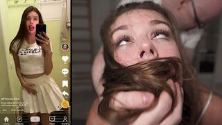 Girl was suddenly on the air while getting fucked by two guys