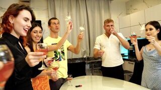 The first night of an incredible orgy, a group sex party like no other