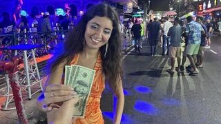 A girl agreed to have sex for money with a complete stranger on camera