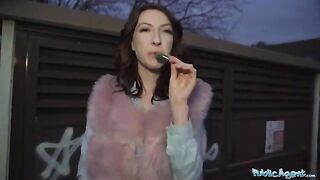 Public Agent Chanel Kiss gets fucked hard in the toilet for cash