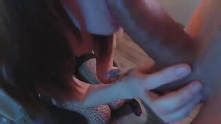 A perfect girl with a beautiful ass gets fucked in her ass hole by a fat cock
