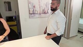 The guy passionately fucks the housekeeper, who is not against extra sex