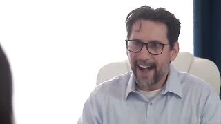 The interview went well, and the brunette was very pleased with it