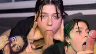 A girl practices sucking dick to get better at it, showcasing her skills