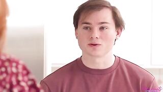 The stepmom served her red pussy on the table instead of a dessert