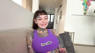 A girl with a split tongue loves to have sex