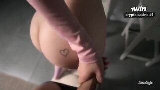 The guy made the girl cum, and she squirted like a fountain non-stop