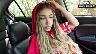The Little Red Riding Hood got a little too horny and started sucking random dicks