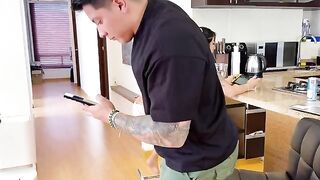 Stepdad praised her ass, now he wants to see her cock, it's only fair