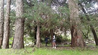 A pretty woman agreed to have sex in the forest for a reward