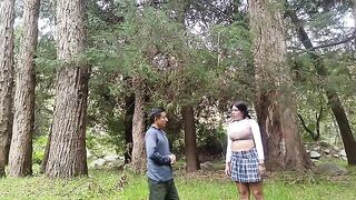 A pretty woman agreed to have sex in the forest for a reward