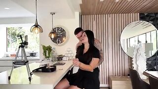 The girl is a true professional in blowing, as you can see