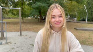 After a walk, the girl warmed up with her handsome man in a steamy Russian encounter