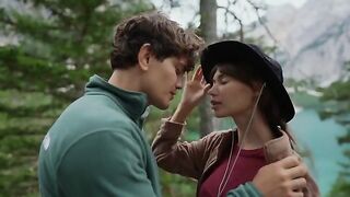 A couple engaged in passionate sex right in the forest, surrounded by nature