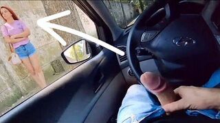 A sexy girl has a steamy encounter in a public spot