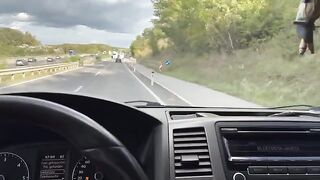 A girl is fucking with her Uber driver in the car