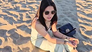 An empty beach isn't the best place for intimate moments