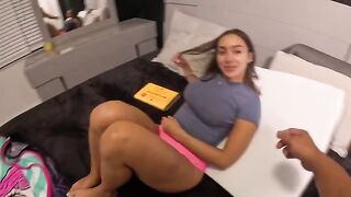 A girl was fucked in her pussy by her stepfather - a classic scene