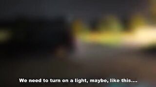 A woman has a hot foursome sex in the car with strangers