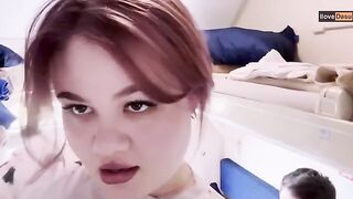 A blonde is getting fucked right on the train