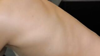 A cute blondie with big boobs chokes and sucks cock hard